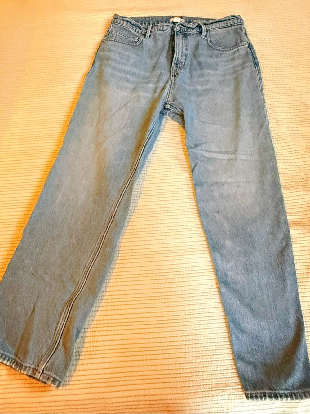 Good American Men's Relaxed Fit Light Blue Jeans